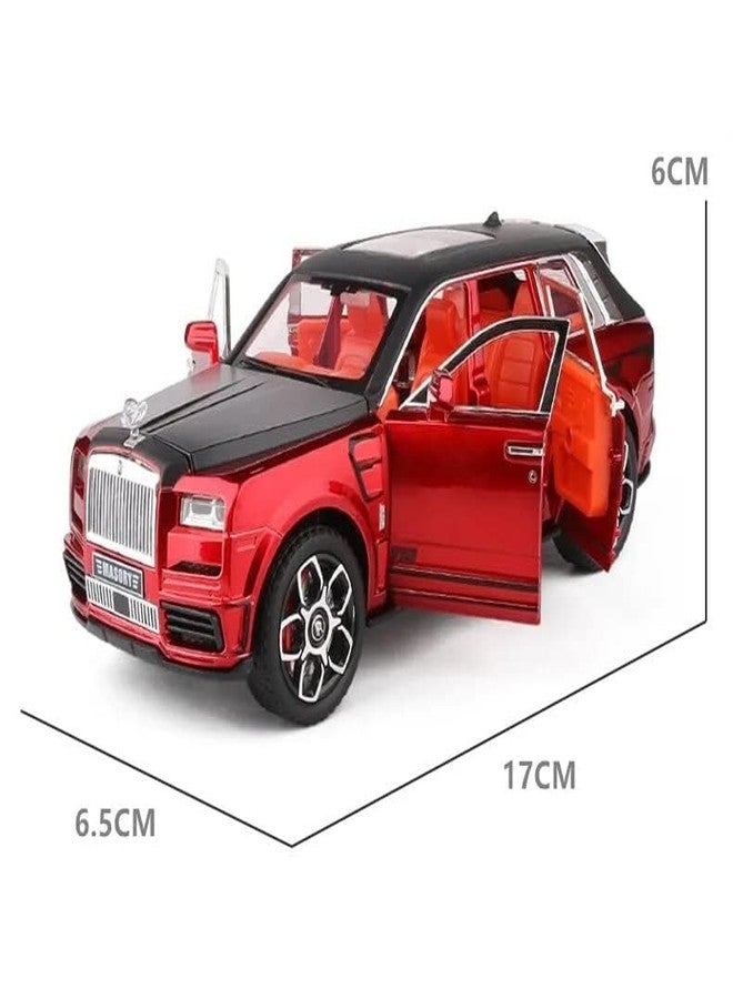 PEZYOX Scale Exclusive Alloy Metal Pull Back Die-cast Car Model with Sound Light Mini Auto Toy for Kids Metal Model Toy Car with Sound and Light (1.32 Scale Rolls ROYS MASOORY-White) - Image 2